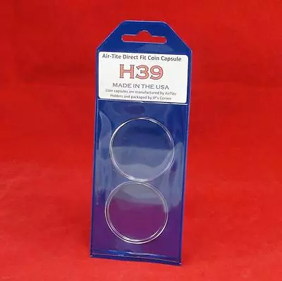 AirTite Direct Fit Coin Holder Capsules - Individual Retail Pkg Model H39 Qty 10 • $13.95