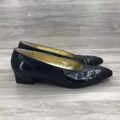 Bruno Magli Heels Womens 9AA Black Leather Slip On Pump Shoes • $23.20