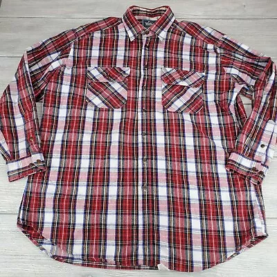 VTG Woolrich Flannel Shirt Mens XL Red Plaid Button Up Lumberjack USA Made • $18.91