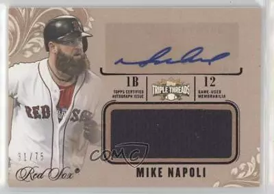 2014 Topps Triple Threads Unity Jumbo Relics Sepia /75 Mike Napoli #UAJR-MN Auto • $15.48