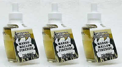 3 Bath Body Works MARSHMALLOW FIRESIDE Wallflower Home Scent Oil Refill Bulb • $28.49
