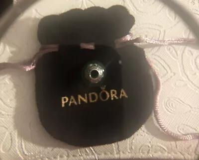 Pandora Charm Murano Glass White-Green Authentic ALE S925 USED • $6