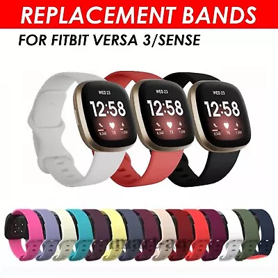 Replacement Bands For Fitbit Versa 3/Sense Watch Strap Band Silicone Wristbands • $8.49