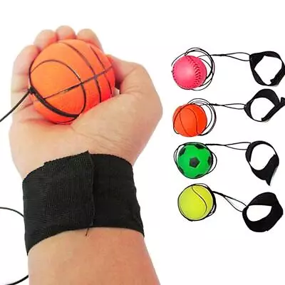 Bouncy Wrist Band Ball Elastic Rubber Ball-Wrist Bounce Ball N9E7 • $8.05