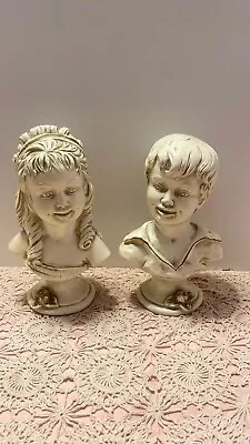 Vintage Universal Statuary Corp Chicago Boy And Girl Busts 1962 • $75