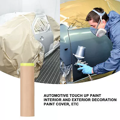 18 In Masking Paper For Painting Tape Drape Car Furniture Protection Cover US • $10.96