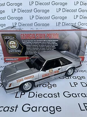 GREENLIGHT 1982 Ford Mustang SSP Georgia State Trooper Police Car 1:18 Diecast • $79.99