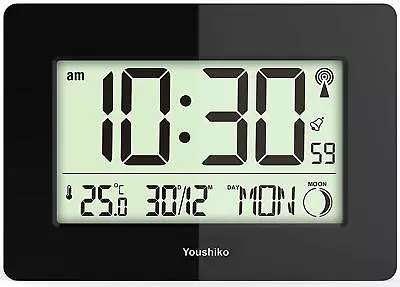 Radio Controlled Large Screen LCD Wall Or Desk Clock ( UK & Ireland Version ) • £23.99