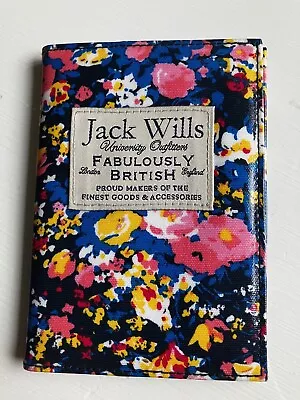 Jack Wills Passport Holder - Pretty Floral Cover With Fabric Label • £6