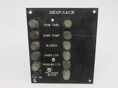 Skipjack 6  X 7  Boat Marine Black 11-Gang Toggle Switch Electrical Fuse Panel • $29.95
