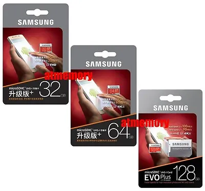 Samsung Evo Plus 32GB 64GB 128GB 256GB Micro SD SDXC Memory Card 100MB/s C10 4K • $58.95