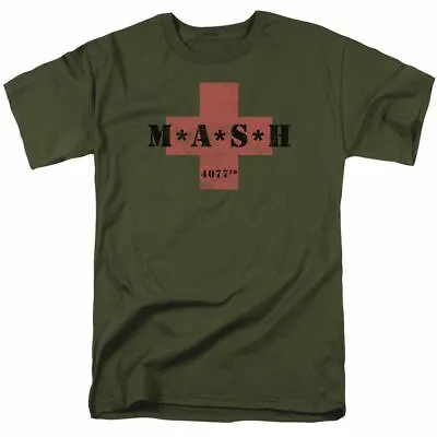 Mash Mash Cross T Shirt Mens Licensed Classic TV Military Green • $16.79