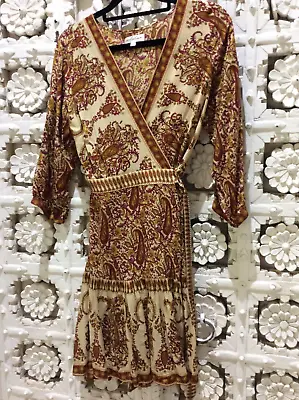 $75 • Buy Arnhem Wrap Dress Caramel Size 6 Rare.