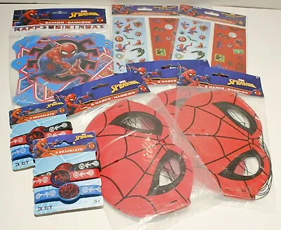 $18.63 • Buy SEALED Marvel Spiderman Birthday Party Supplies Decorations Favors - 2 Options