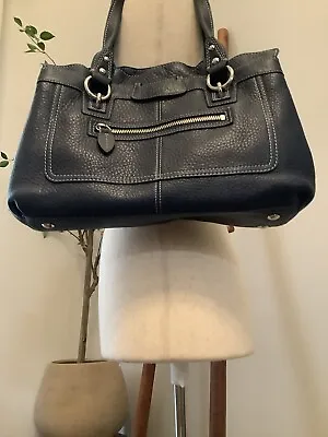 Authentic Coach Penelope Navy Blue Pebble Leather Vintage Hobo Bag Purse Y2K 90s • $32