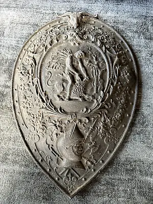 Antique German Musterschutz Cast Iron Wall Shield -  5201 - Samson Tearing Lion • $373.01
