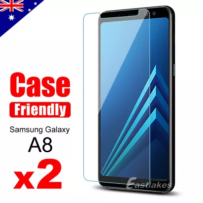 For Samsung Galaxy A8 2018 2x 9H Tempered Glass Film Guard Screen Protector • $4.29