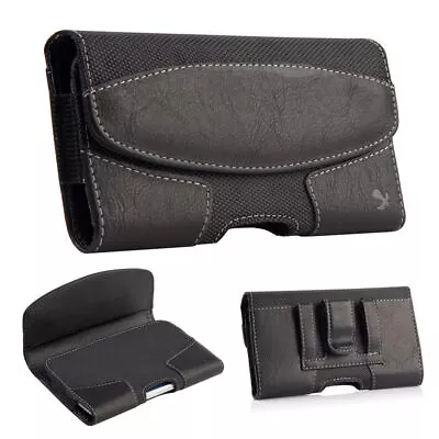 $17.99 • Buy Cell Phone Holster Belt Clip Loop Pouch Nylon  W/Card Holder Wallet Case Cover