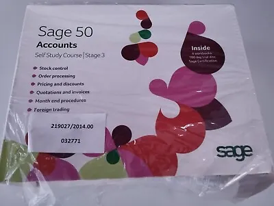 Sage 50 Accounts Stage 3 Self Study Course 4 Books + CD  • £9.99