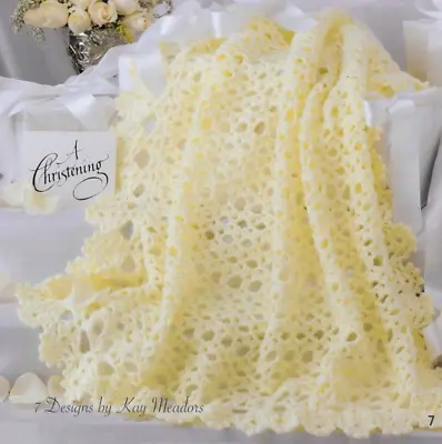 Crochet Pattern Copy For 6 Different Heirloom Baby Blankets Sport Weight Yarn #7 • £4.19