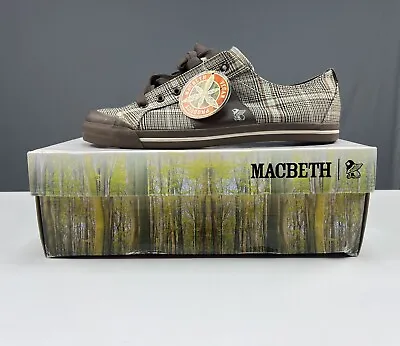 Macbeth Eliot Shoes US 12 Men Skate Footwear Vegan Chocolate Plaid Blink-182 Y2K • $175