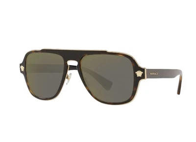 $286.95 • Buy Mens Versace Sunglasses Ve2199 Havana/ Dark Grey Mirror Gold Sunnies