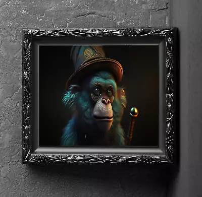 Monkey Art Print Wall Hanging Animal Picture Photo Poster Wildlife Decor • $7.99