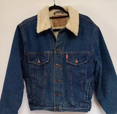 Mens/Teenagers Denim Jacket Angel Blade Faux Fur Lining Size 10-12 Small VGC  • $25