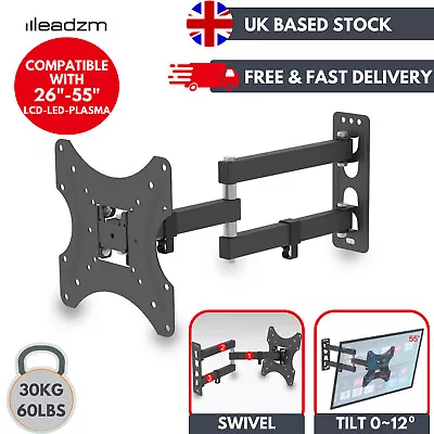 Full Motion TV Wall Bracket Mount Swivel Tilt For 26 32 40 42 50 55 Inch LED LCD • £11.39