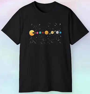 Men's Women's Pac Man Inspired Solar System T Shirt | Funny Space Retro | S-5XL • $14.25