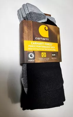 Carhartt Force Performance Crew  Socks 3-pack - Men's Large (6-12) NWT • $13.95