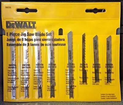 DeWalt DW3790 8 Piece Bi-Metal U-Shank Jig Saw Blade Set • $6