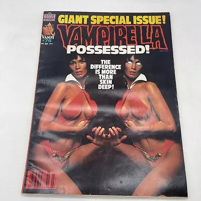 Vampirella Vol 1 #76 Warren Magazine 1979 GIANT SPECIAL Barb Leigh Photo Cover • $11.70
