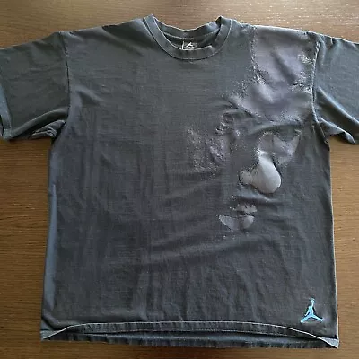 Vintage RARE Jordan Big Face Tee 3XL XXXL 2000s Black Michael Jordan Air Felt • $50