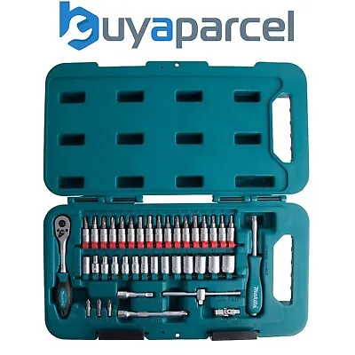 £36.38 • Buy Makita 40 Piece 1/4  Socket Ratchet Set Maintenance Kit Screwdriver Bits + Case