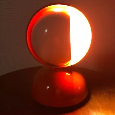 Vintage Original Artemide Eclisse Orange Table Lamp Vico Magistretti Light • $289.72