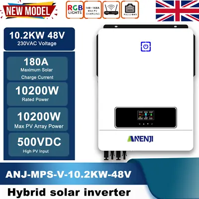 82000/10200W On-Grid+Off-Grid Solar Inverter MPPT 220/230V 48V WIFI BMS Support • £507.30