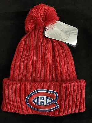 Montreal Canadiens NEW Womens RED Winter Knit Beanie Hat . NHL Hockey Warm • $19.69