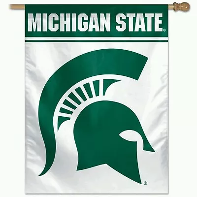 MICHIGAN STATE SPARTANS 27 X37  HOUSE FLAG BANNER WEATHER RESISTANT  • $24.79
