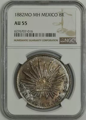 1882MO MH Mexico 8 Reales AU55 NGC 945120-16 • $23.50