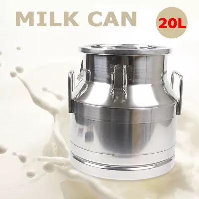 20L Stainless Steel Milk Storage Can Milk Beverage Canister & Bucket & Container • $79.90