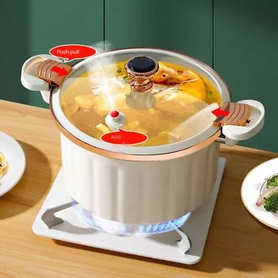 Double Ear Cooking Pots 8L Large Capacity Soup Meat Pot  Kitchen • $72.52