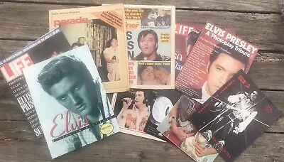 Vintage Elvis Presley Magazines Etc Lot Of 10 Items • $21