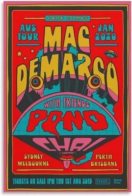 Mac Demarco Australia Tour Vintage Poster Canvas Art Poster And Wall Art Picture • $9.98