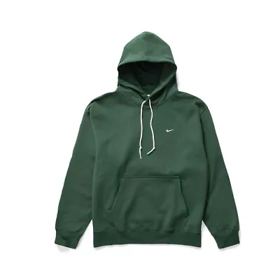 Nike Men's Solo Swoosh Fleece Pullover Hoodie DX1355-323 Fir/White SZ XS-3XL • $65.90