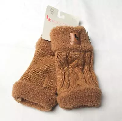 Koolaburra By UGG Women's Knit Faux-Fur Fingerless Gloves AH4 Chestnut One Size • $18.99