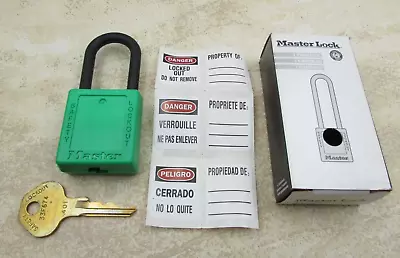 Master Lock 406 Lockout Padlock Safety Green Thermoplastic 1-3/4 H 406GRN • $11.95