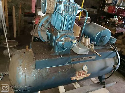 $875 • Buy Quincy GE Compressor - 100+ Gal Tank, 5HP 3 Phase Motor WORKING