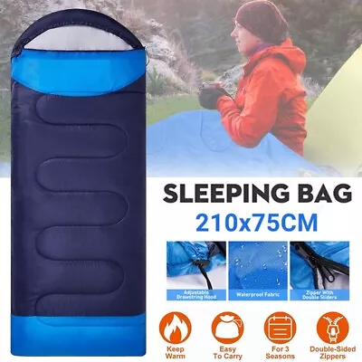 Sleeping Bag With Storage Bag - 4 Season Lightweight Waterproof Warm Sleeping • £17.99