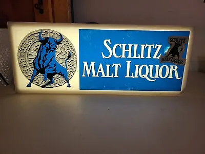 Vintage 1979 Original Schlitz Malt Liquor Brewing Florescent Light Up Beer Sign • $140